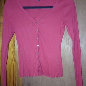 Elegant Rose Button-Up Crop Top